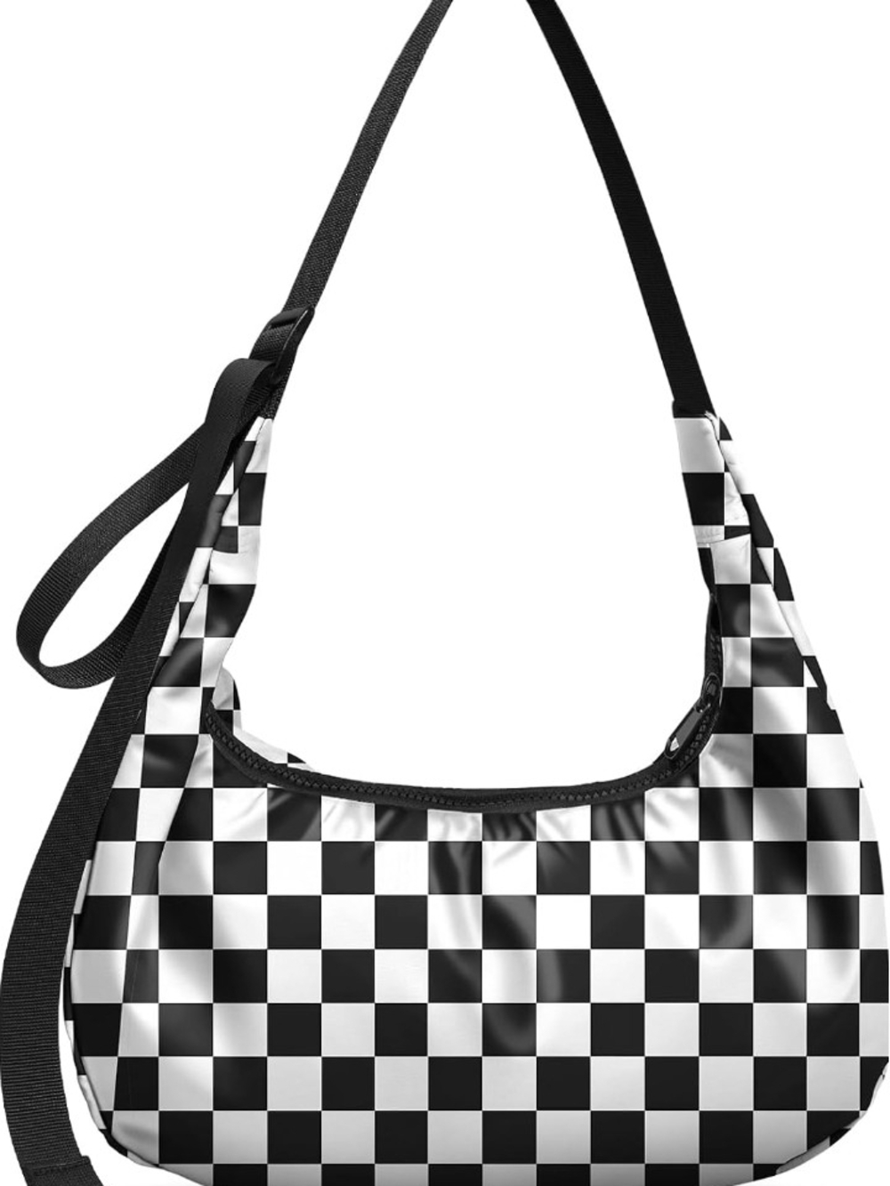 Black & White Checkerboard Shoulder Bag
